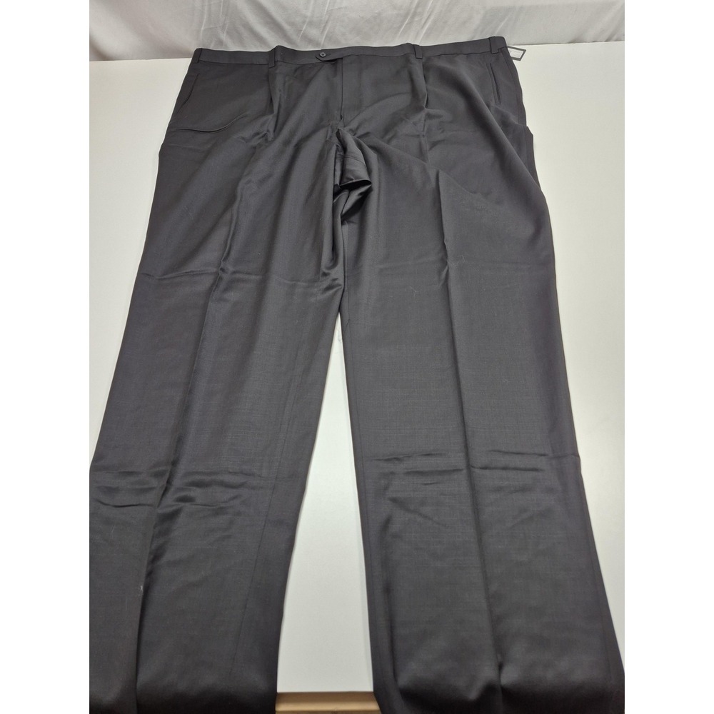 Tallia Dress Pants Mens 56x36 Gray Wool Flat Front Classic Fit Big Tall NWT READ